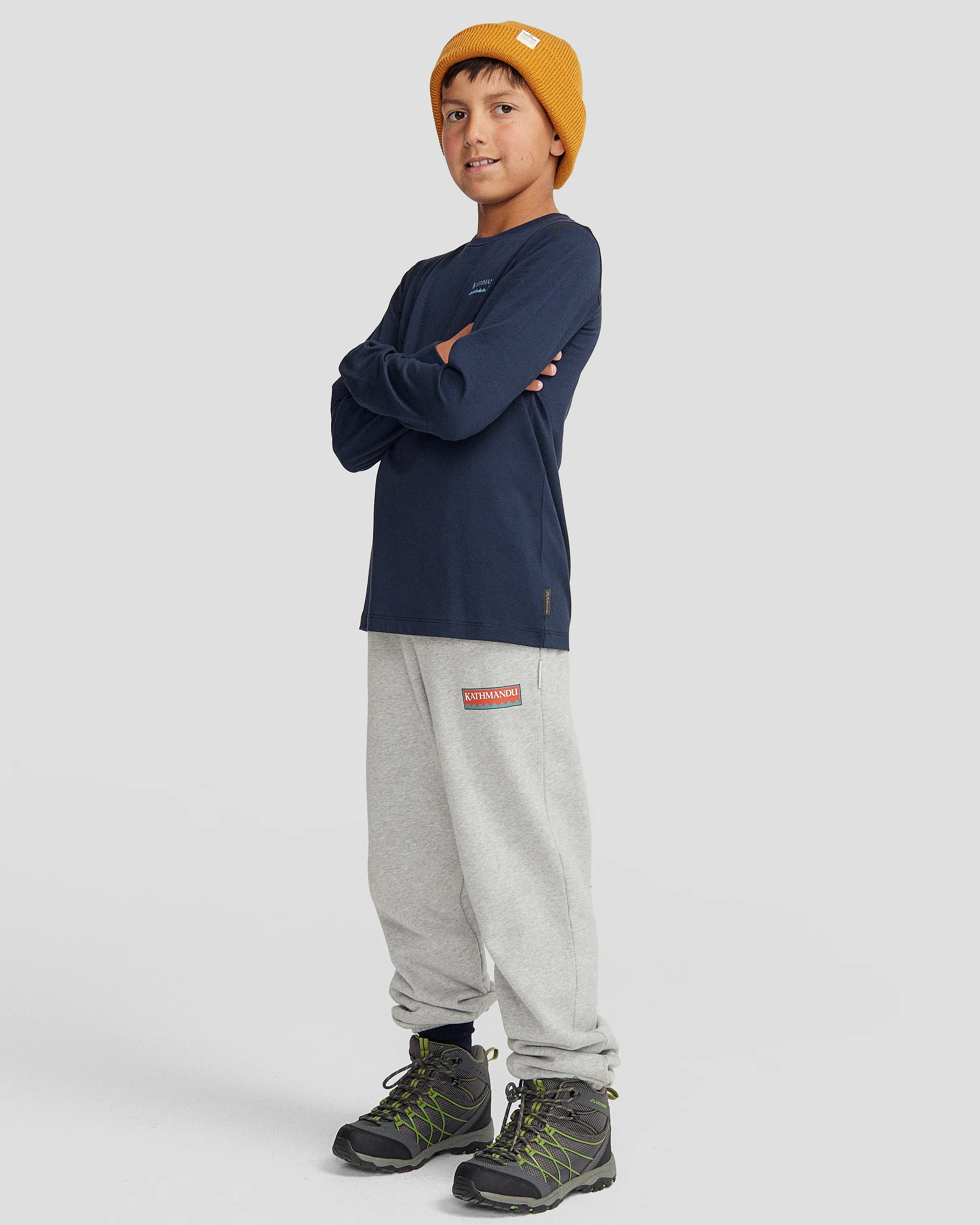 Youth Heritage Organic Cotton Long Sleeve T-shirt - Pure Navy - Image 2