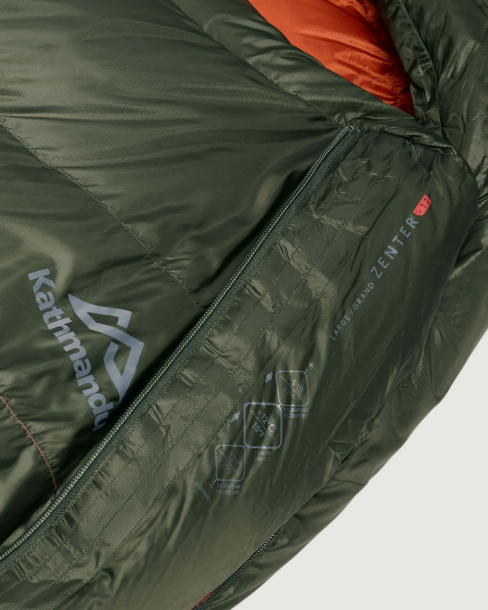 Zenter -12°C Down Sleeping Bag - Large - Dark Moss - Image 4