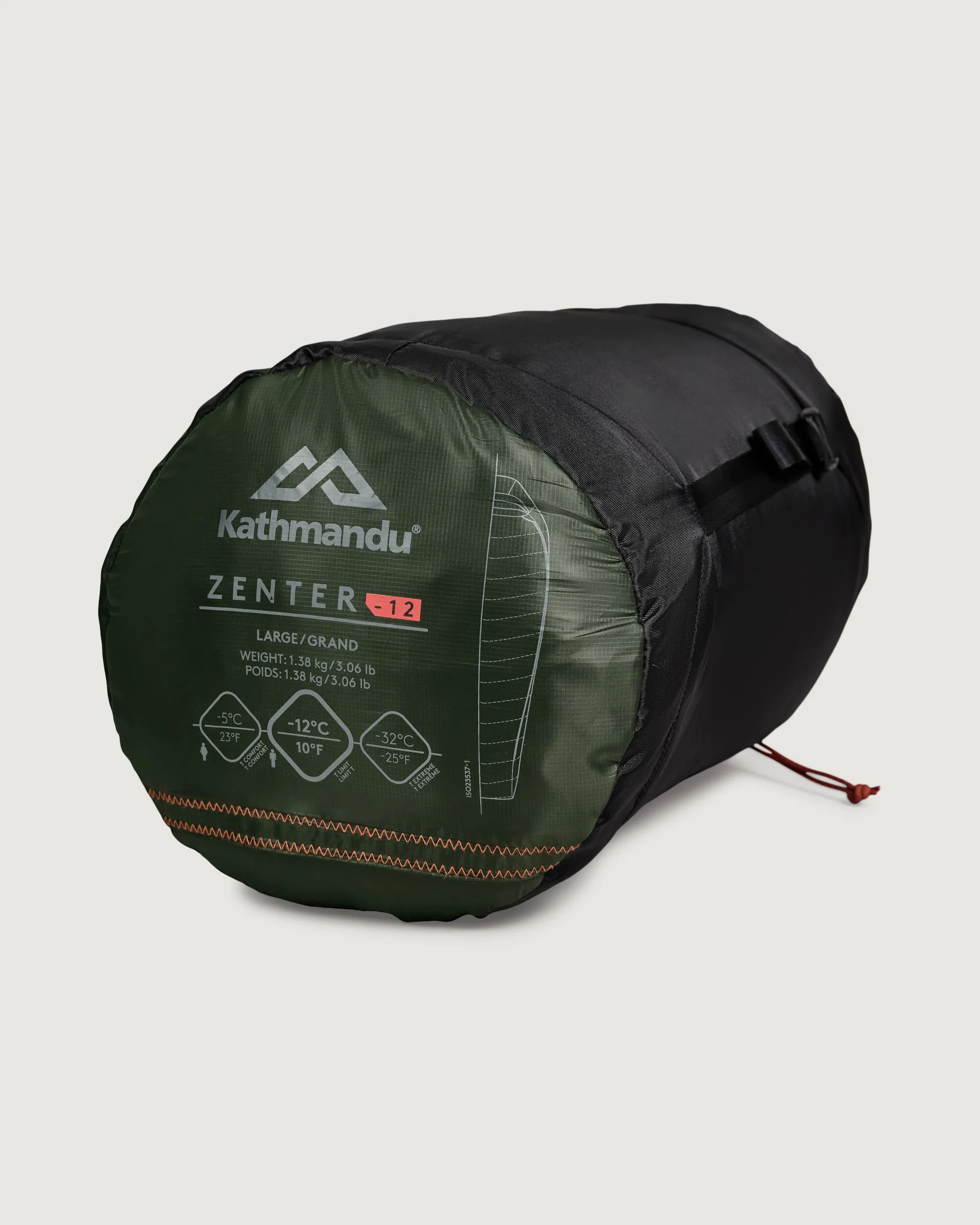 Zenter -12°C Down Sleeping Bag - Large - Dark Moss - Image 7
