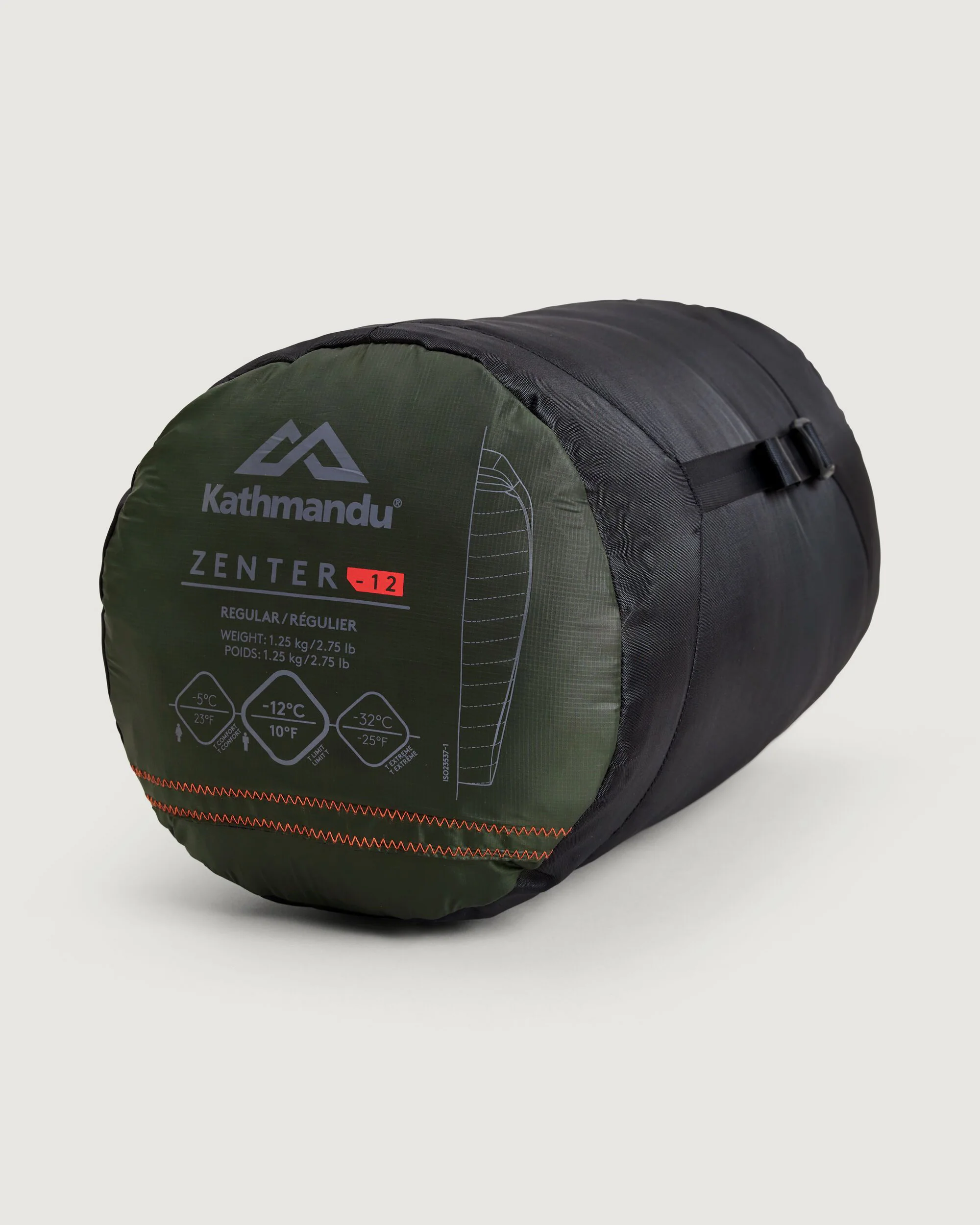 Zenter -12°C Down Sleeping Bag - Regular - Dark Moss - Image 8