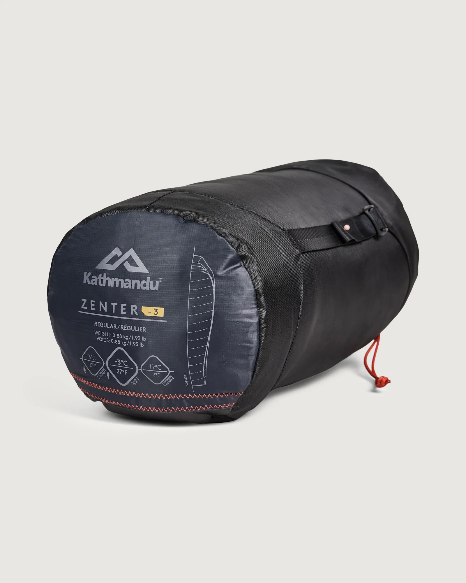 Zenter -3°C Down Sleeping Bag - Regular - Black Stingray/Dark Moss - Image 7